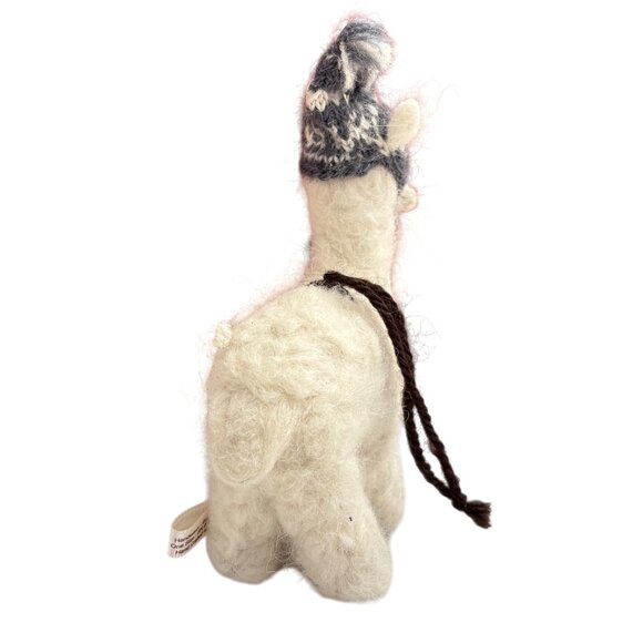 Handmade Alpaca Wool Ornaments Set With Knit Hat & Scarf - Picture 10 of 15